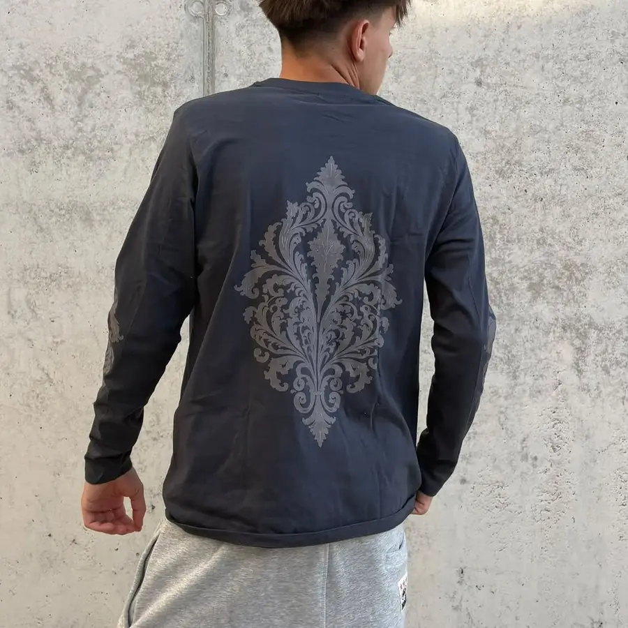 4SPECIAL Charcoal longsleeve, back